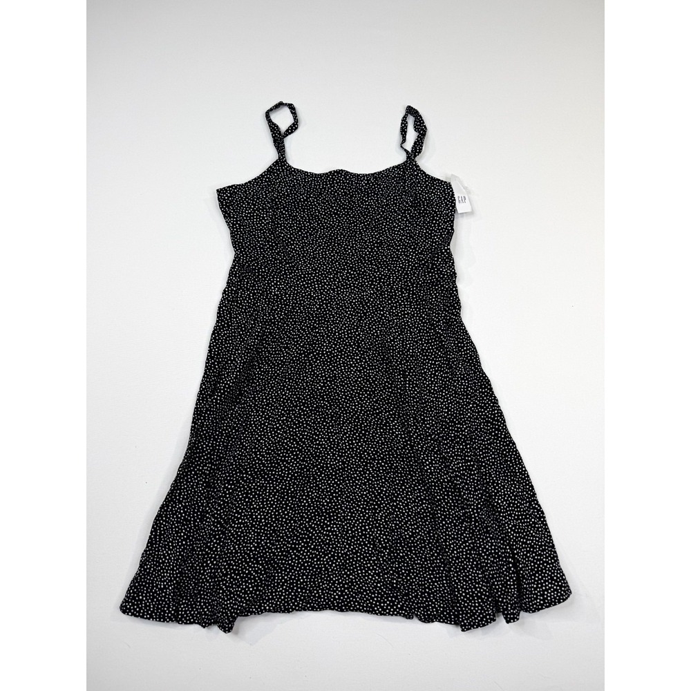Gap Square Neck Cami A Line Mini Dress Womens Medium Black White Polka Dot Print